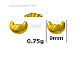 Croissant Bread Stud Earrings in Sterling Silver, Silver or Gold, French Croissant Earrings, Food Earrings,
