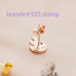 Fire Flame Stud Earrings in Sterling Silver, Silver, Gold or Rose Gold, Nature Inspired.