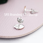 Strawberry Stud Earrings in Sterling Silver, Silver and Rose Gold Two Tone Earrings, Fruit Earrings, Summer Earrings