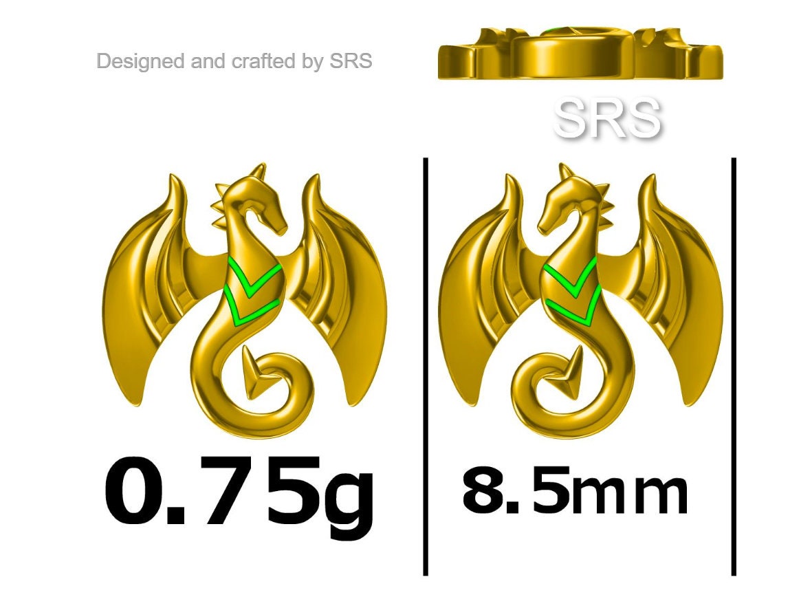 Dragon Stud Earrings in Sterling Silver, Silver or Gold, Nature Inspired Animal Earrings