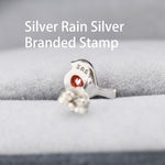 Robin Bird Stud Earrings in Sterling Silver, Silver or Gold, Ruby Red Crystal, Crystal Bird Earrings, Nature Inspired Animal Earrings