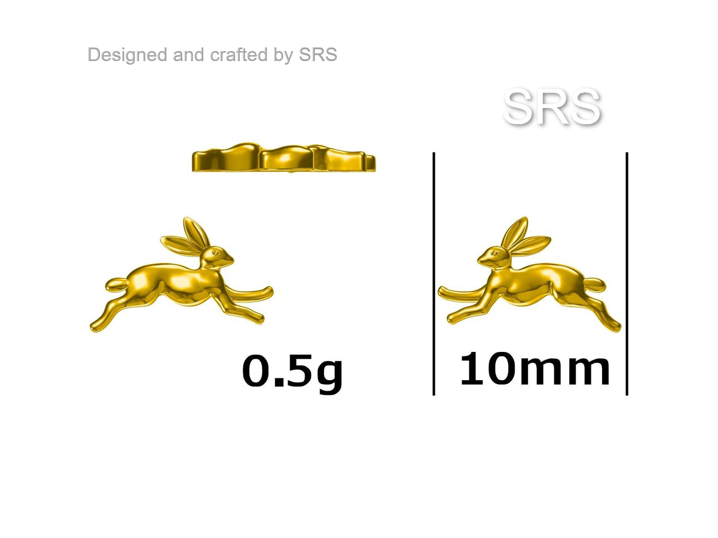 Tiny Leaping Hare Screw Back/ Stud Earrings in Sterling Silver, Tiny Hare rabbit Earrings, Nature Inspired Animal Earrings,