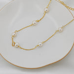 Freshwater Pearl Station Choker Necklace