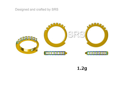 Turquoise Huggie Hoop in Sterling Silver, Silver or Gold, 8mm Inner Diameter Hoop Earrings, Turquoise Earrings