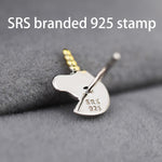 Unicorn Stud Earrings in Sterling Silver, Cute Earrings For Girls, Animal Earrings
