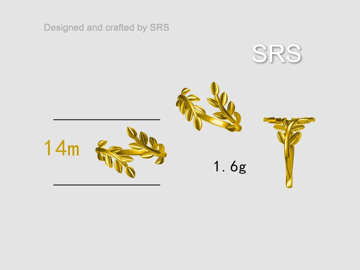 Sterling Silver Olive Leaf Ring, Adjustable Sized Ring, Friendship Ring, Olive Branch Nature Inspired Jewellery US 5 - 8