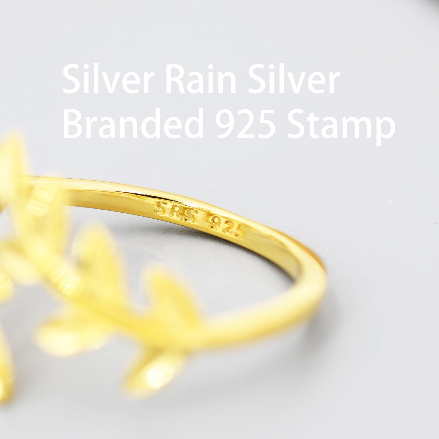 Sterling Silver Olive Leaf Ring, Adjustable Sized Ring, Friendship Ring, Olive Branch Nature Inspired Jewellery US 5 - 8