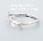 Sterling Silver Olive Leaf Ring, Dainty Leaf Ring, Olive Branch Nature Inspired Jewellery US 5 - 8