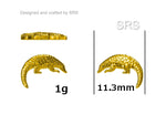 Pangolin Stud Earrings in Sterling Silver, Silver or Gold, Ant Eater Earrings, Nature Inspired Animal Earrings