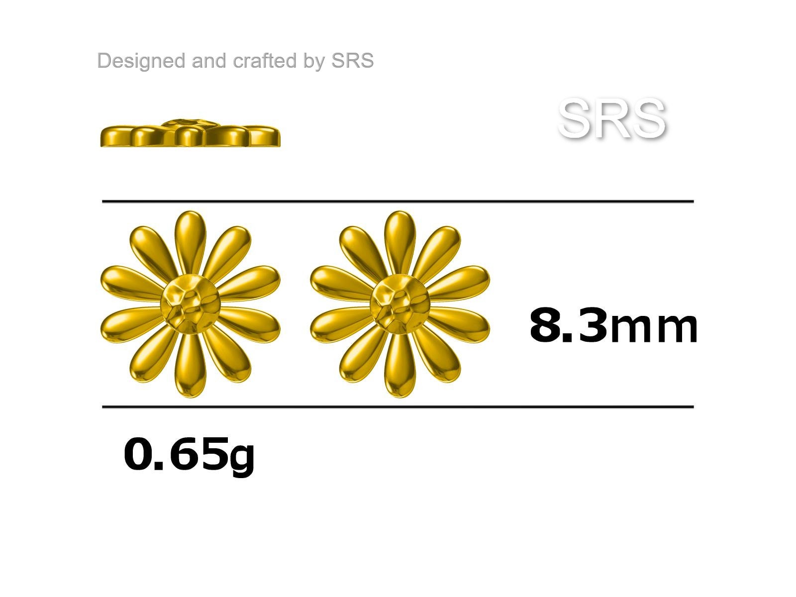Aster Flower Stud Earrings in Sterling Silver, Daisy Earrings, Nature Inspired Floral Plant Earrings