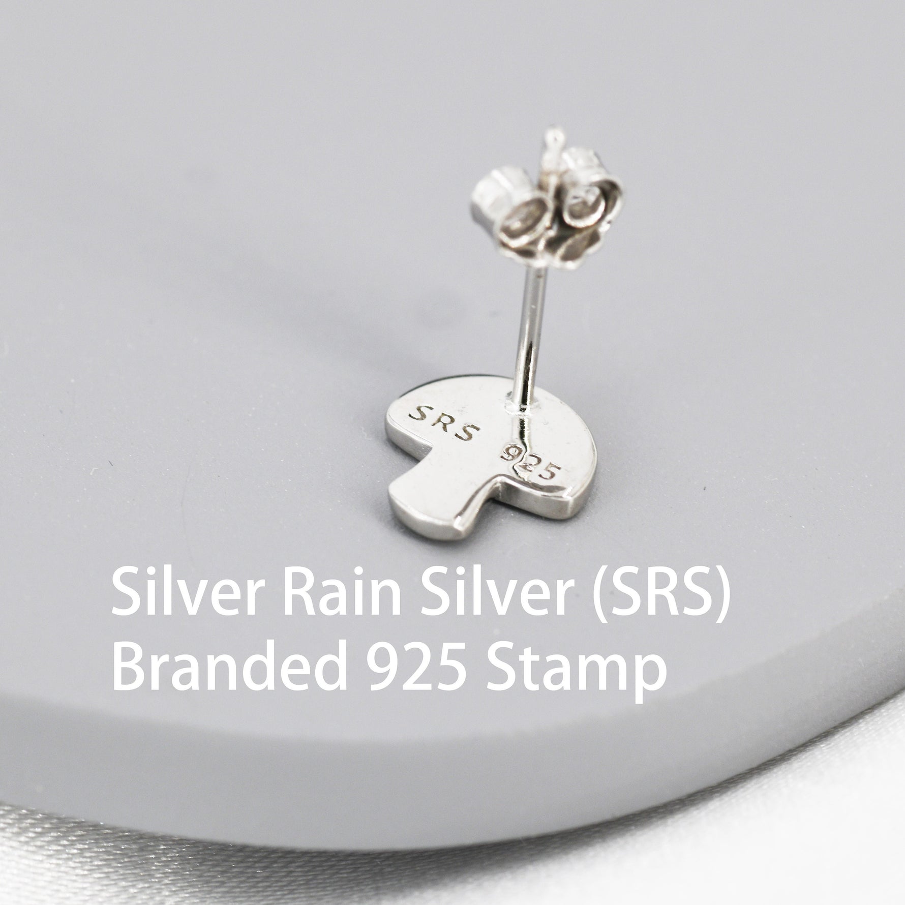 Mushroom Stud Earrings in Sterling Silver, Hand Painted Enamel, Fly Agaric, Nature Inspired Plant Earrings, Fungus Earrings