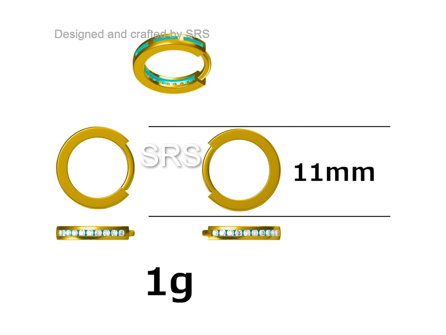 Extra Skinny Black CZ Huggie Hoop in Sterling Silver, Silver or Gold,  8mm Inner Diameter Hoop Earrings, May Birthstone