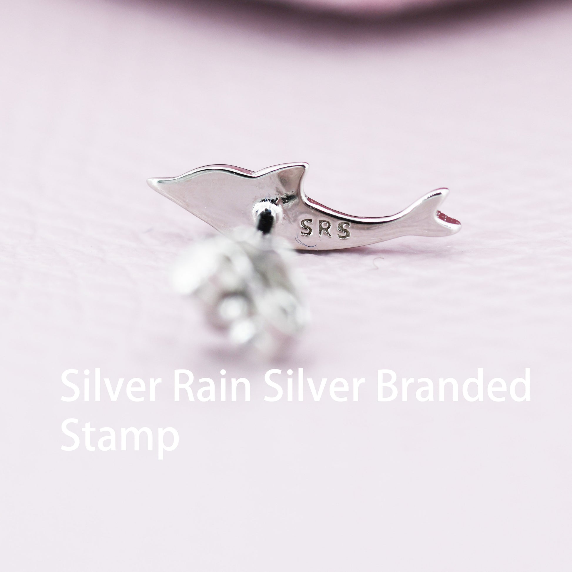 Extra Tiny Dolphin Stud Earrings in Sterling Silver, Silver or Gold or Rose Gold, Dolphin Earrings, Nature Inspired Animal Earrings