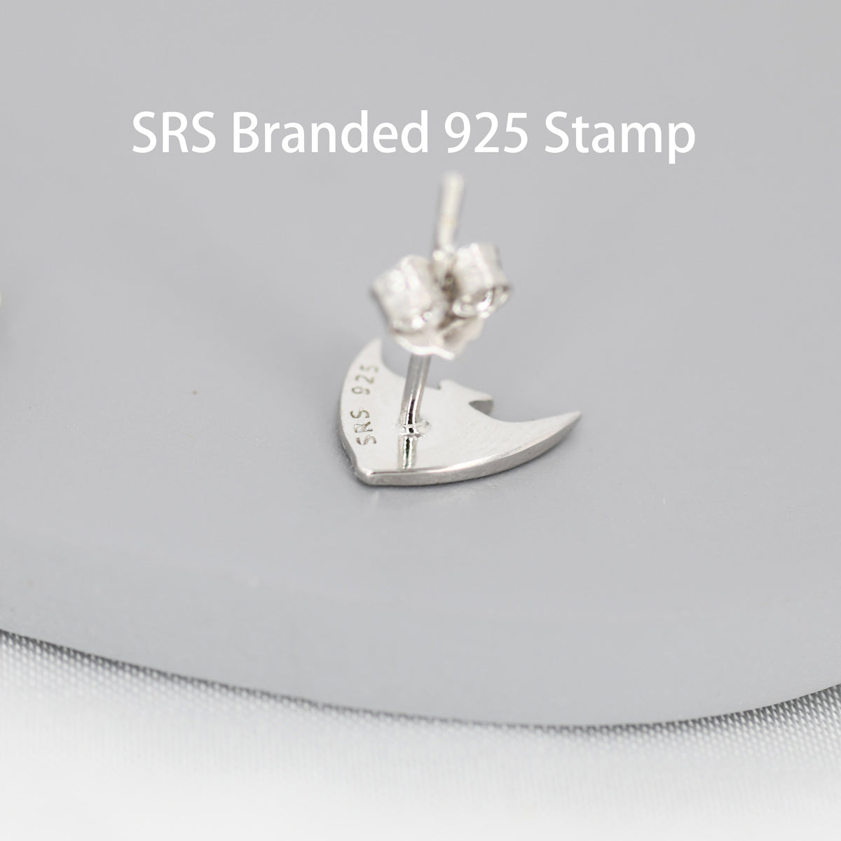 Angelfish Stud Earrings in Sterling Silver, Tropical Fish Earrings, Nature Inspired Animal Earrings
