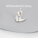 Angelfish Stud Earrings in Sterling Silver, Tropical Fish Earrings, Nature Inspired Animal Earrings