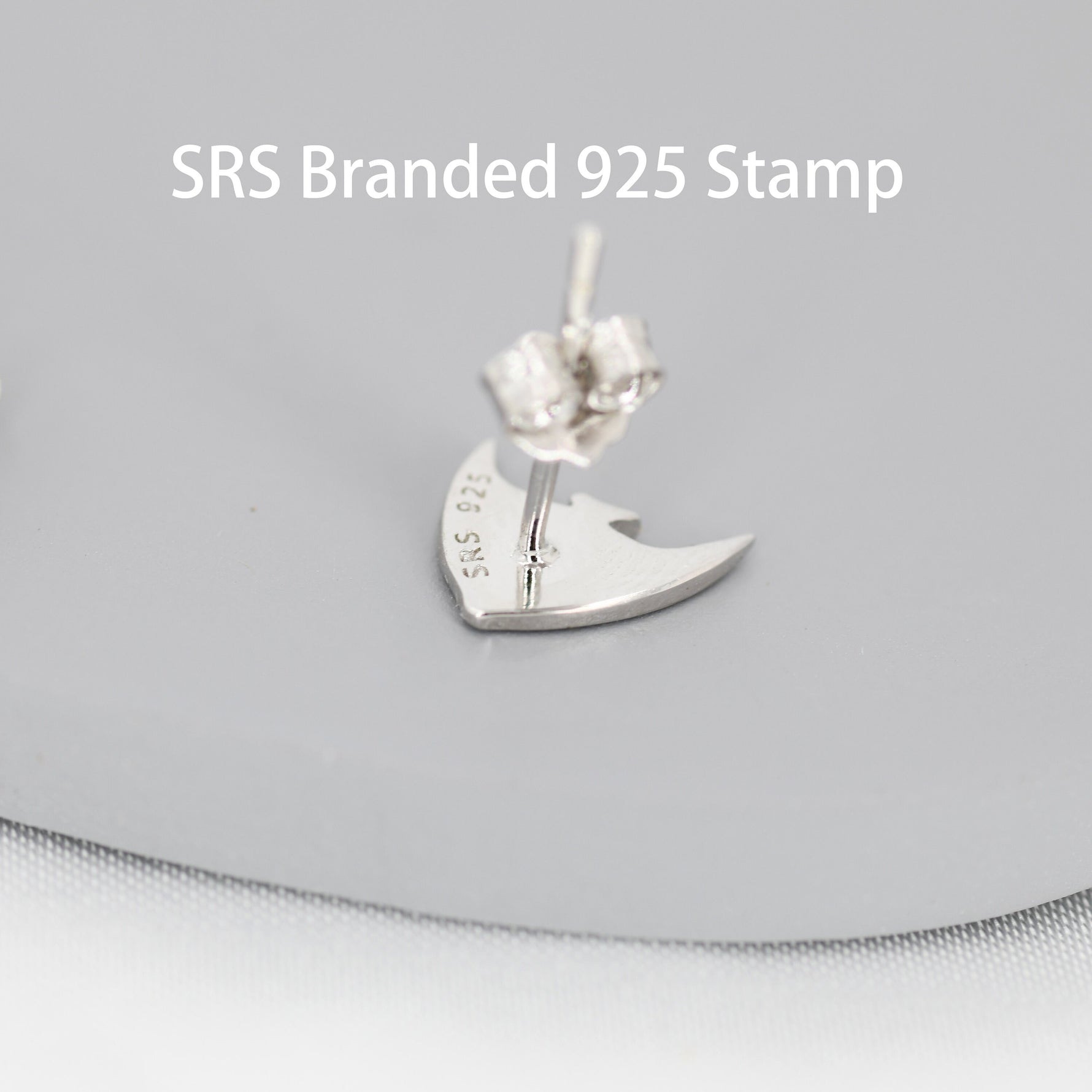 Angelfish Stud Earrings in Sterling Silver, Tropical Fish Earrings, Nature Inspired Animal Earrings