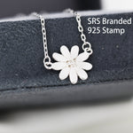 Tiny Daisy Pendant Necklace in Sterling Silver, Daisy Flower Necklace, Nature Inspired Jewellery