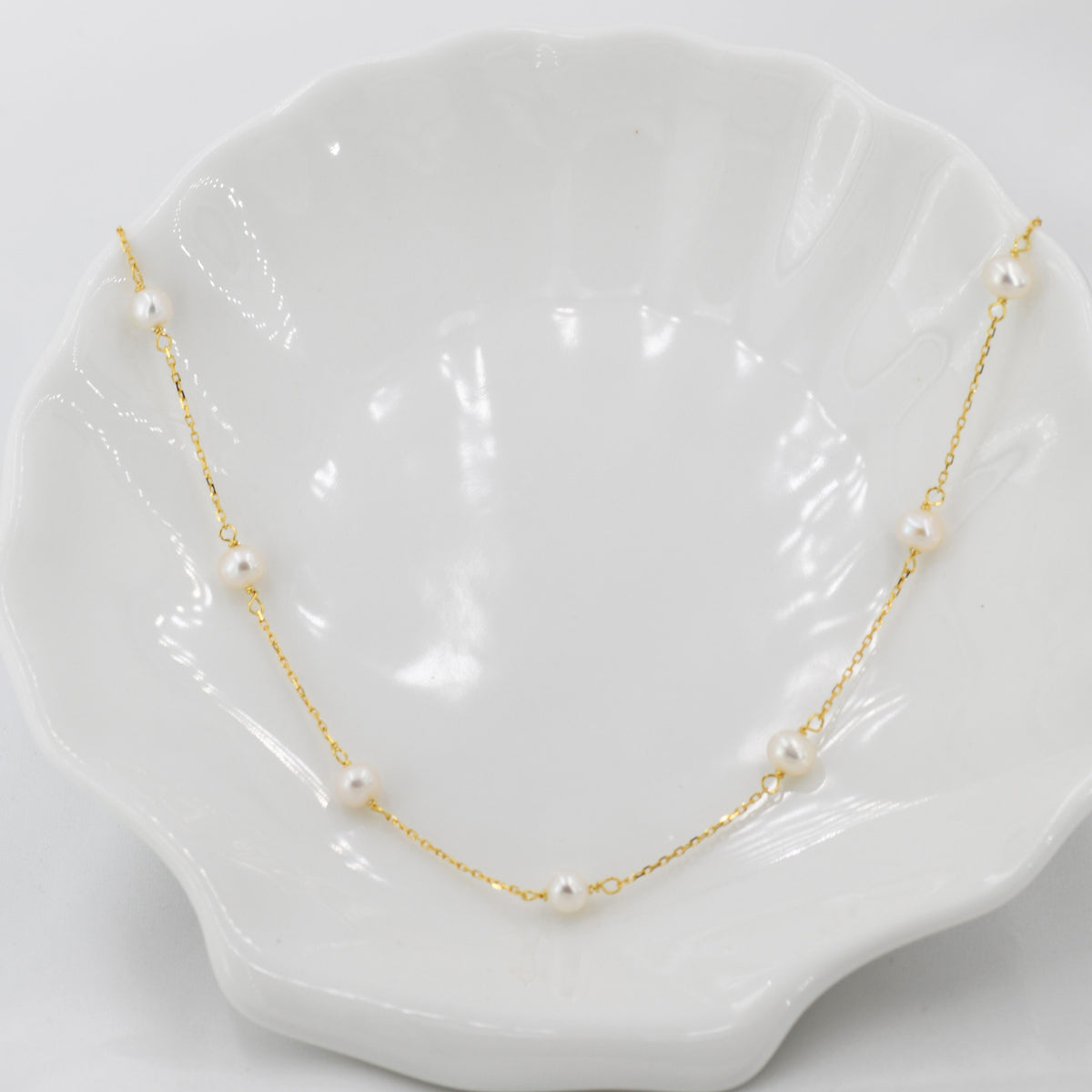 Freshwater Pearl Station Choker Necklace