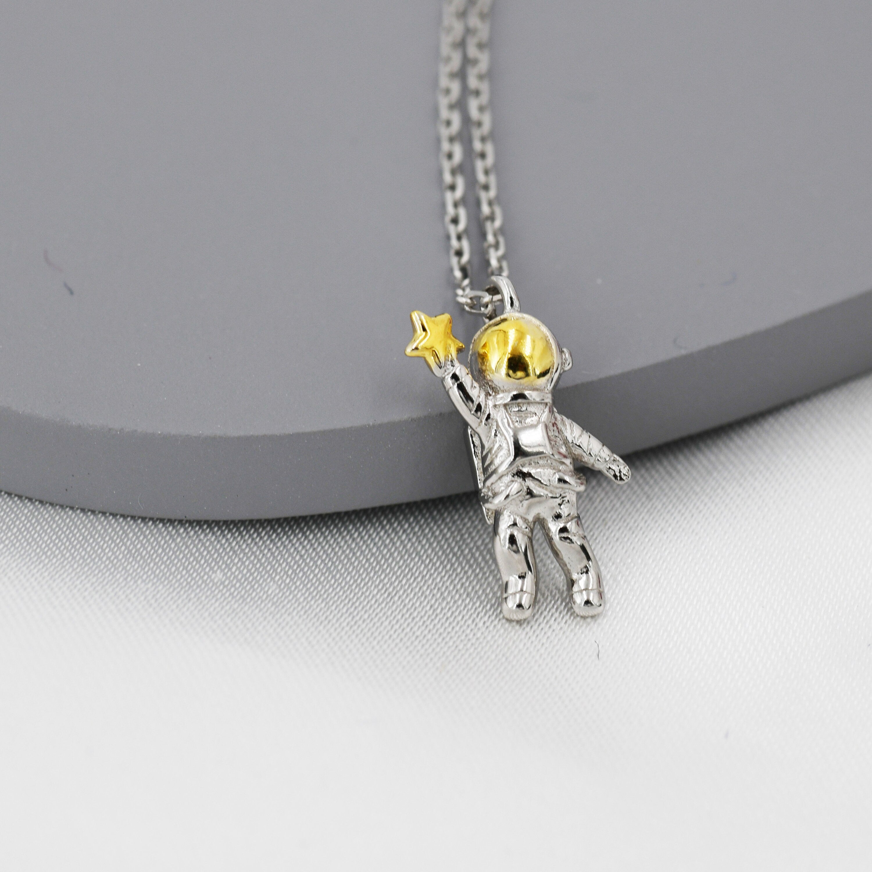 Sterling Silver Astronaut Charm Pendant, Spacemen Pendant, Rocketman Pendant on sale Men, Vintage Pendant, Mens Pendant