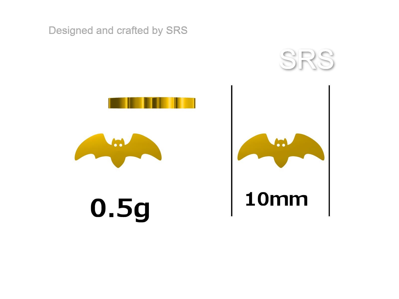 Tiny Bat Stud Earrings in Sterling Silver, Silver or Gold or Black, Simple Bat Earrings, Stacking Earrings, Animal Earrings