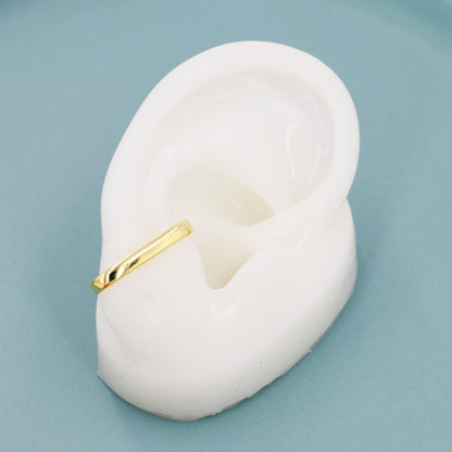 Minimalist Earlobe Cuff Earring in Sterling Silver, Simple Suspender Earring, Lobe Cuff, Silver or Gold