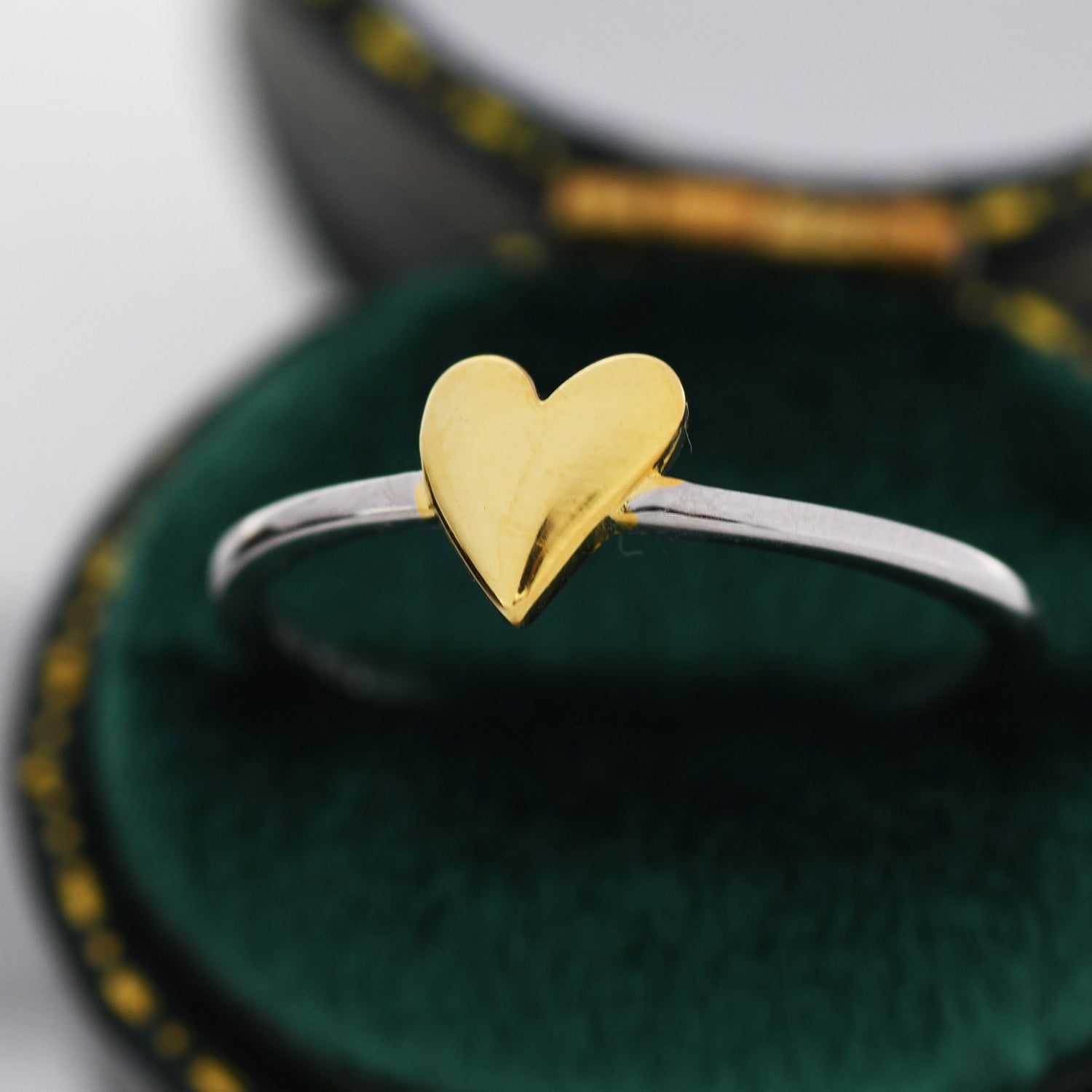 Two-Tone Heart Motif Ring