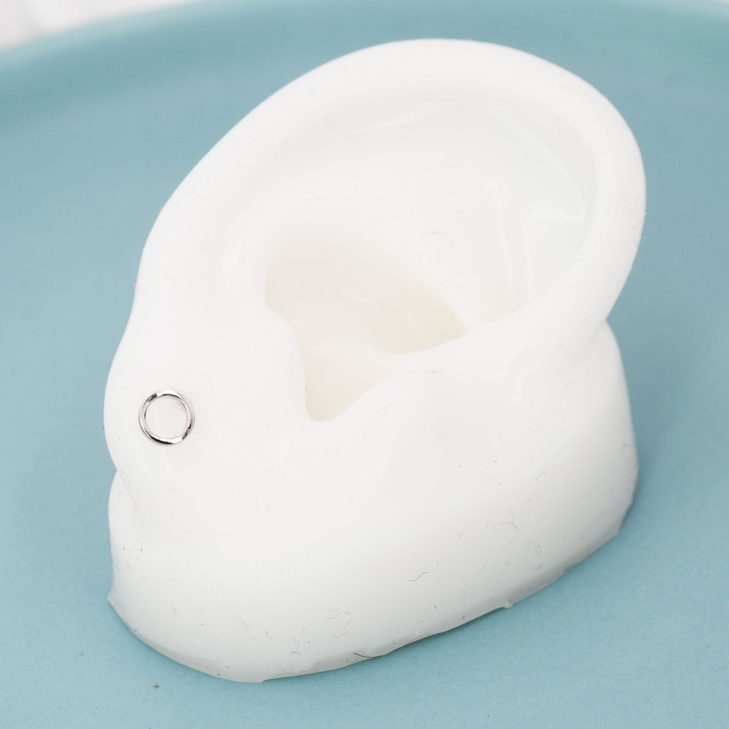 Sterling Silver Very Tiny Little Karma Circle Stud Earrings Minimalist Geometric Jewellery, Textured Finish