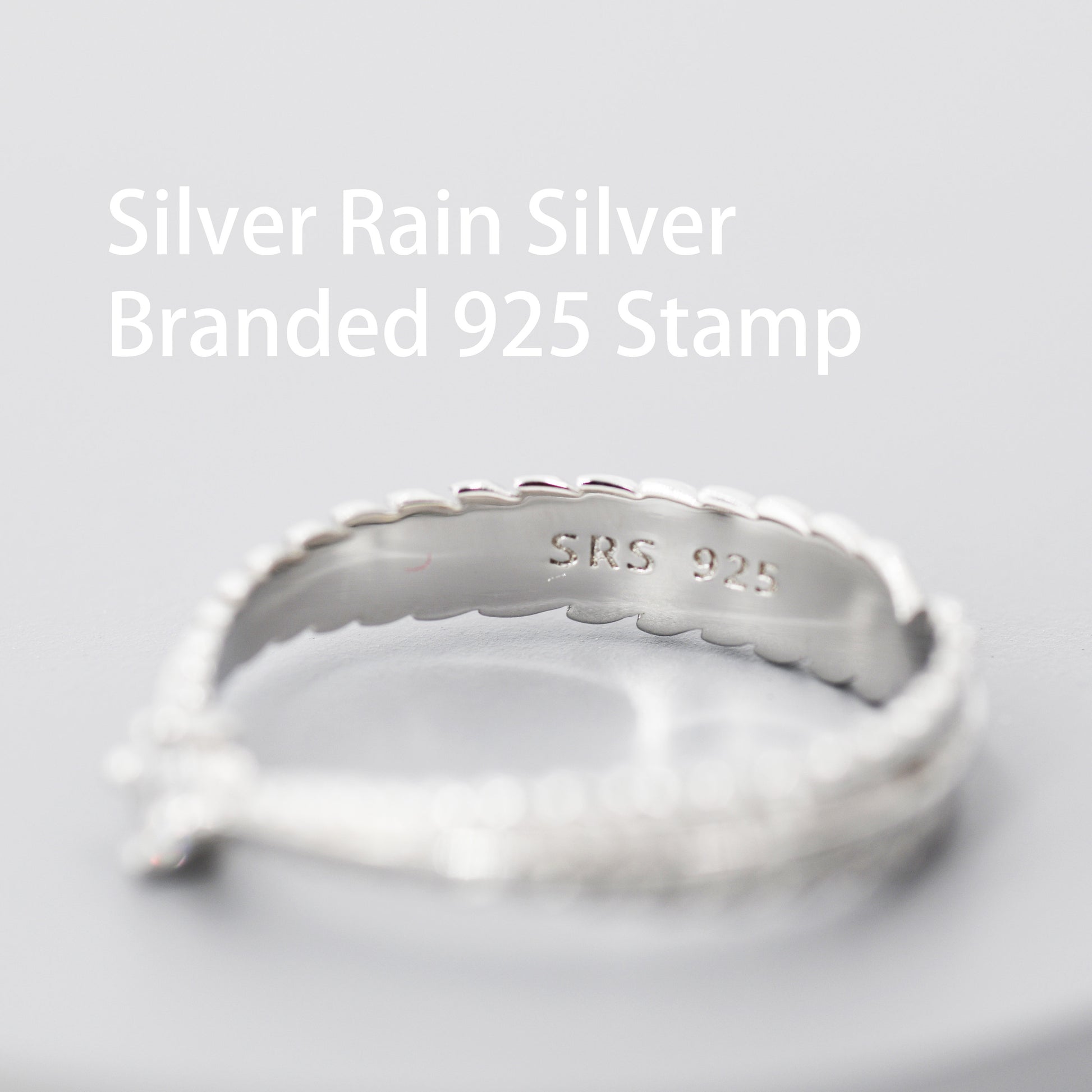 Sterling Silver Fern Leaf Emerald Green CZ Ring, Eternity Ring, Friendship Ring, Nature Inspired Jewellery US 5 - 8