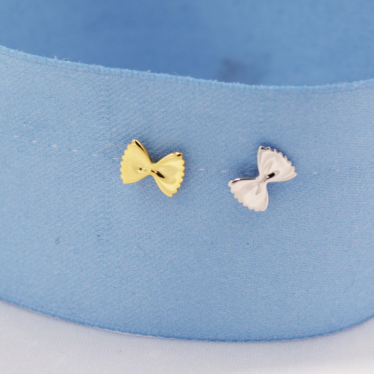 Farfalle Pasta Shape Stud Earrings