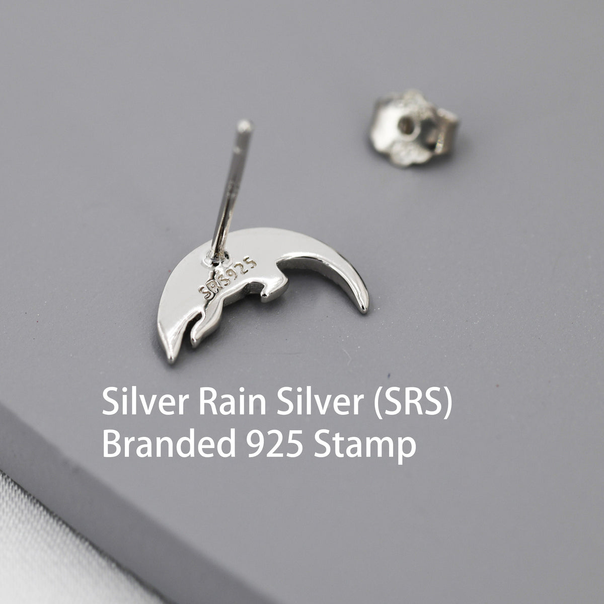 Pangolin Stud Earrings in Sterling Silver, Silver or Gold, Ant Eater Earrings, Nature Inspired Animal Earrings