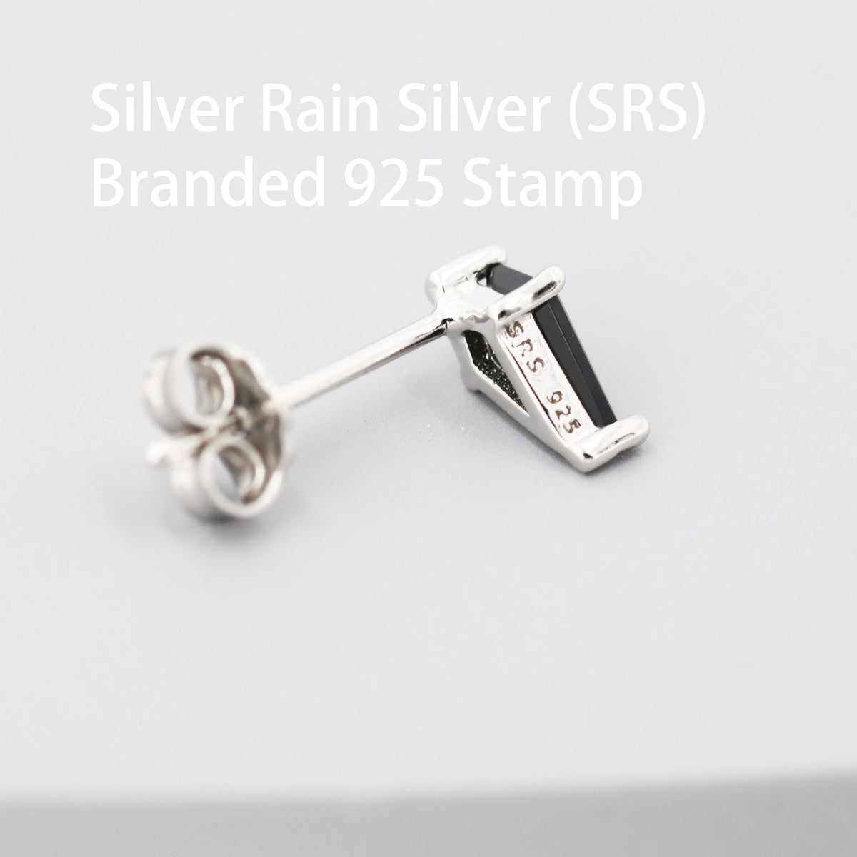 Extra Tiny Rhombus CZ Stud Earrings in Sterling Silver, Silver or Gold, Kite Shape Crystal Earrings, Geometric Minimalist Design