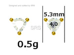 Trillion Cut Mystic Black CZ Stud Earrings in Sterling Silver, Silver or Gold, Cubic Zirconia Crystal Earrings