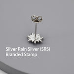 Tiny Sun Stud Earrings in Sterling Silver, Silver or Gold, Sun Face Earrings, Quirky Whimsical Earrings