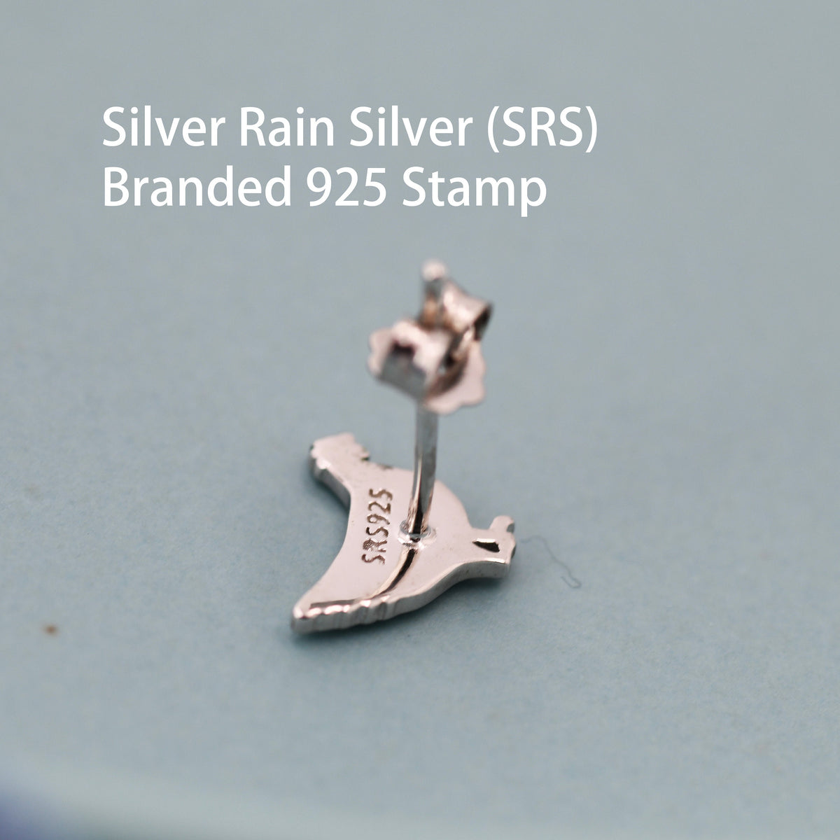 Chicken Stud Earrings in Sterling Silver, Nature Inspired Bird Earrings, Farm Animal Earrings