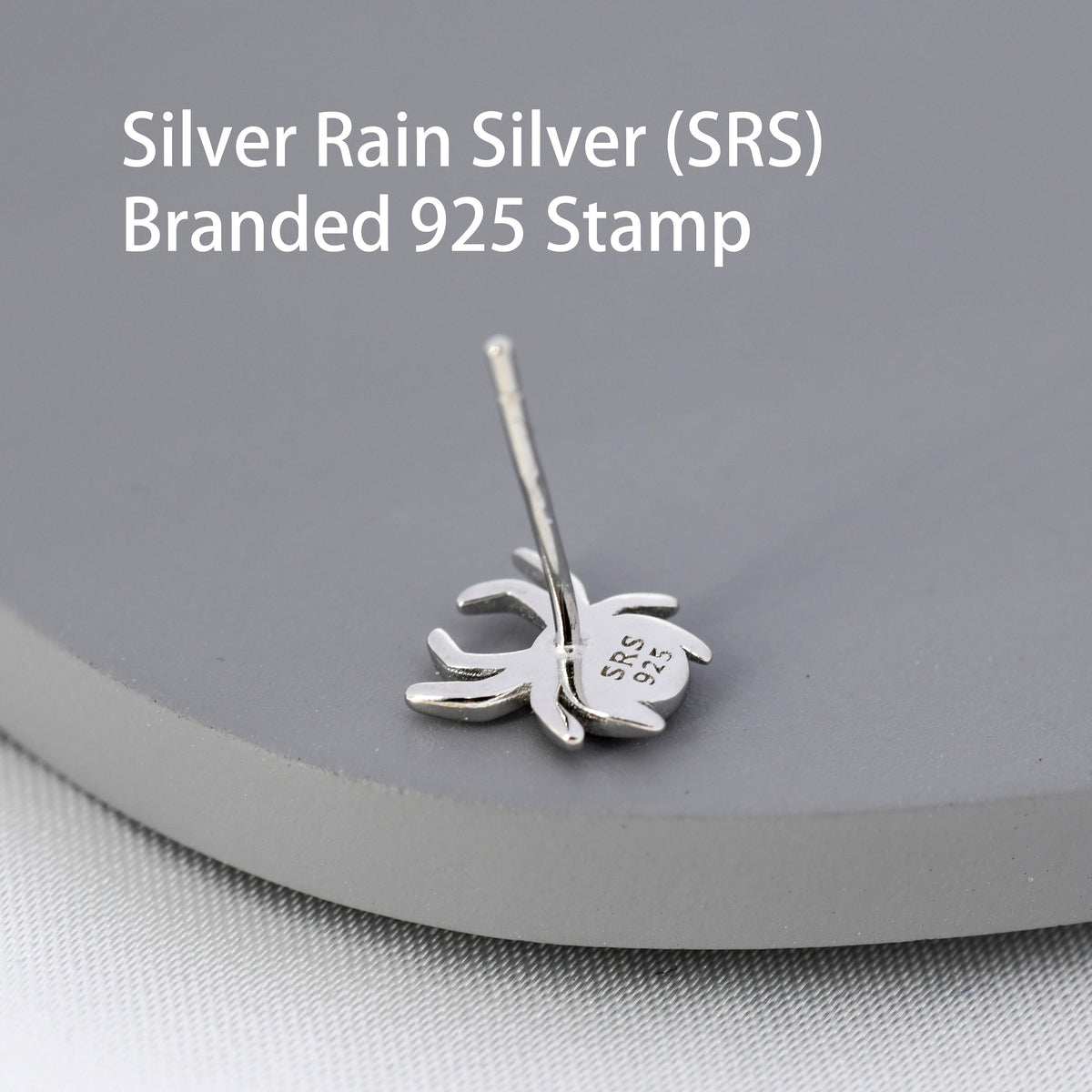 Spider Stud Earrings in Sterling Silver, Silver or Gold, Animal Earrings, Nature Inspired, Insect Earrings