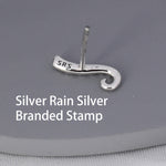 Octopus Tentacle Stud Earrings in Sterling Silver, Silver or Gold, Dainty Earrings, Nature Inspired Animal Earrings