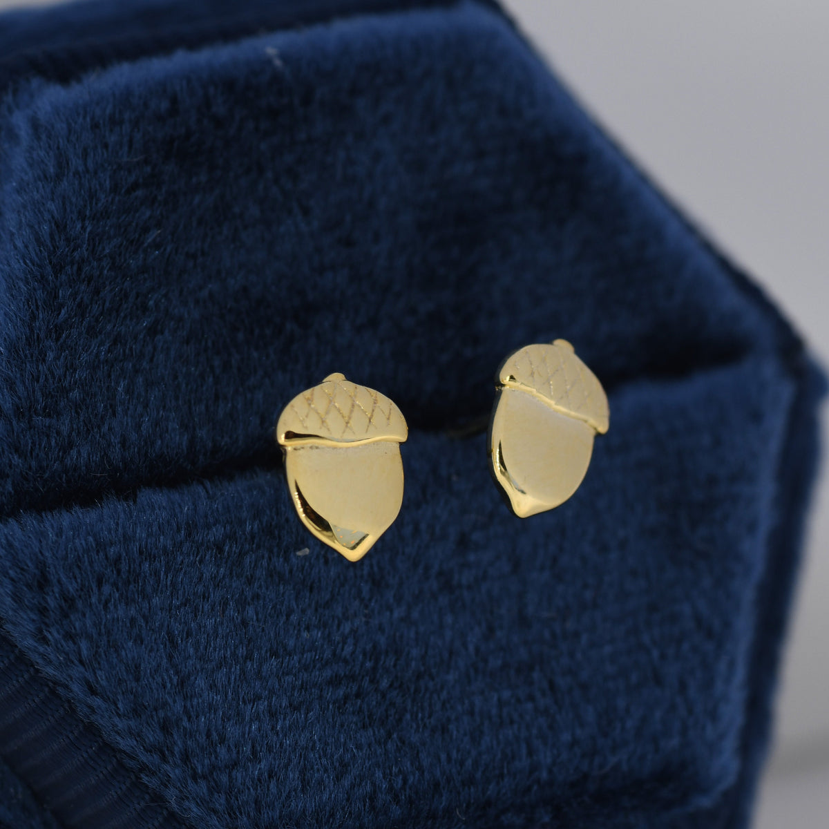 Acorn Stud Earrings in Sterling Silver, Silver or Gold, Acorn Nut Earrings