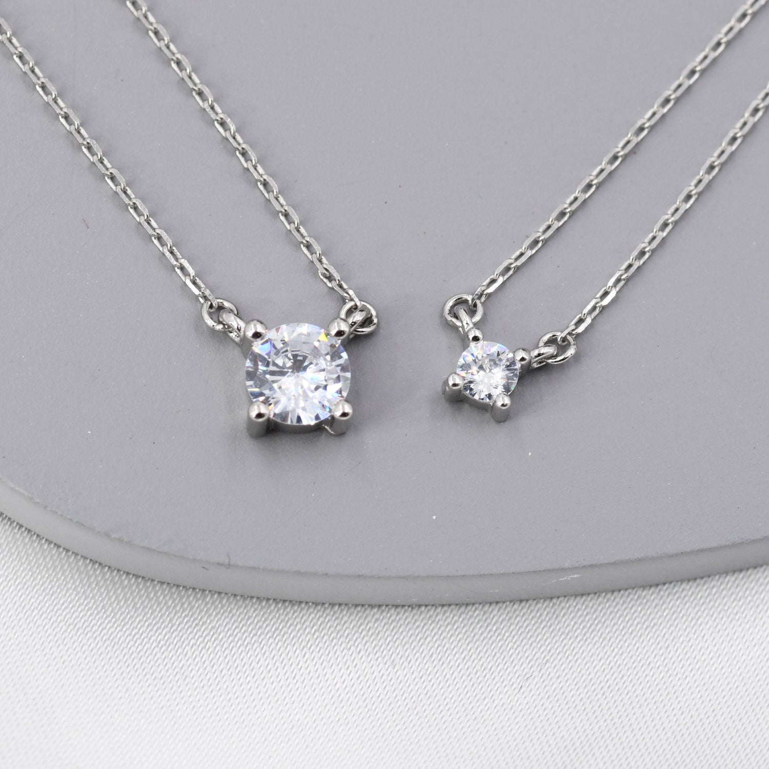 CZ Solitaire Pendant Necklace