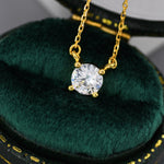 CZ Solitaire Pendant Necklace