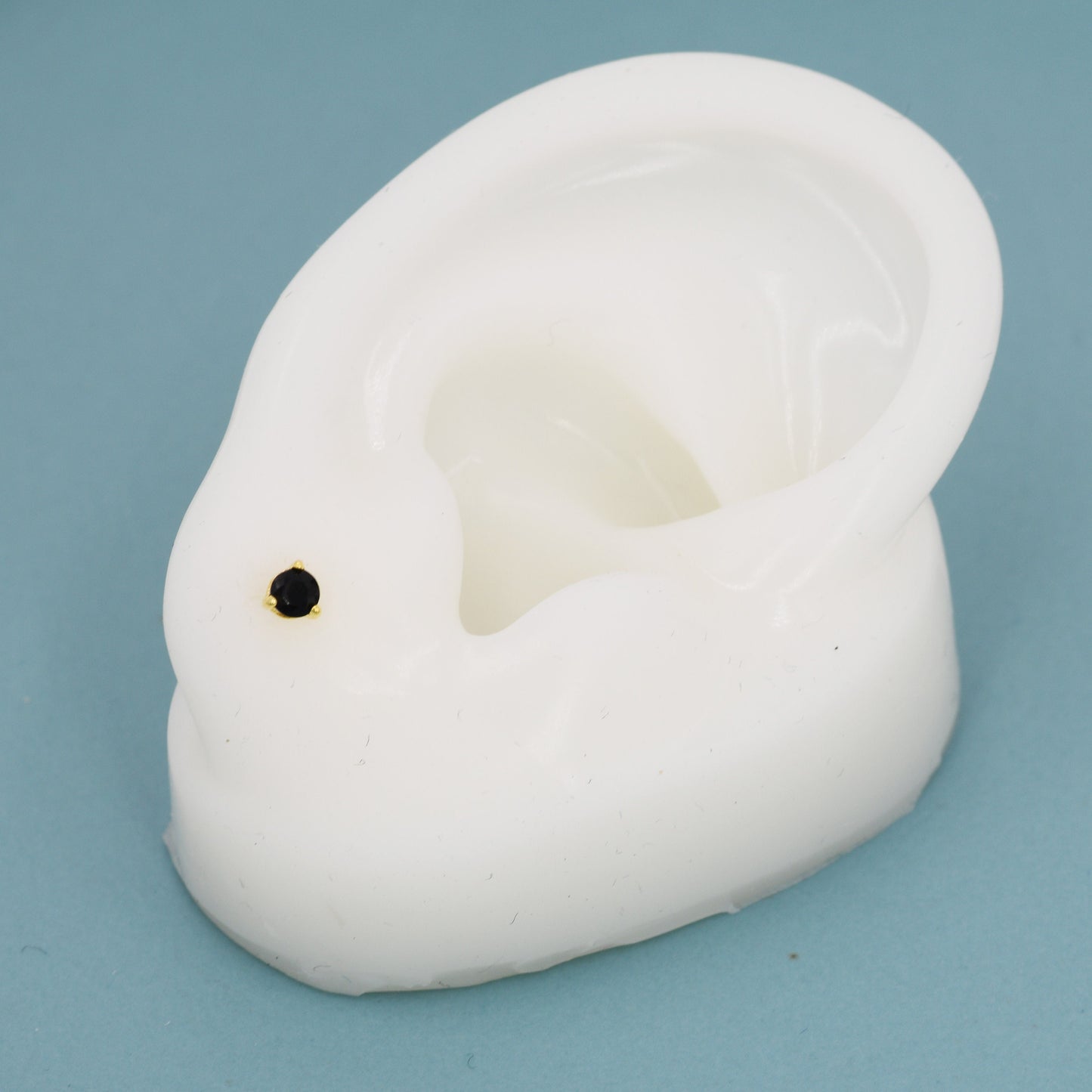 Tiny Black Diamond CZ Stud Earrings in Sterling Silver, Silver or Gold, 3mm CZ, Diamond Stud, Three Prong CZ Earrings