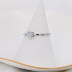 Genuine Moonstone Ring in Sterling Silver, US 5 - 8, Natural Moonstone Ring