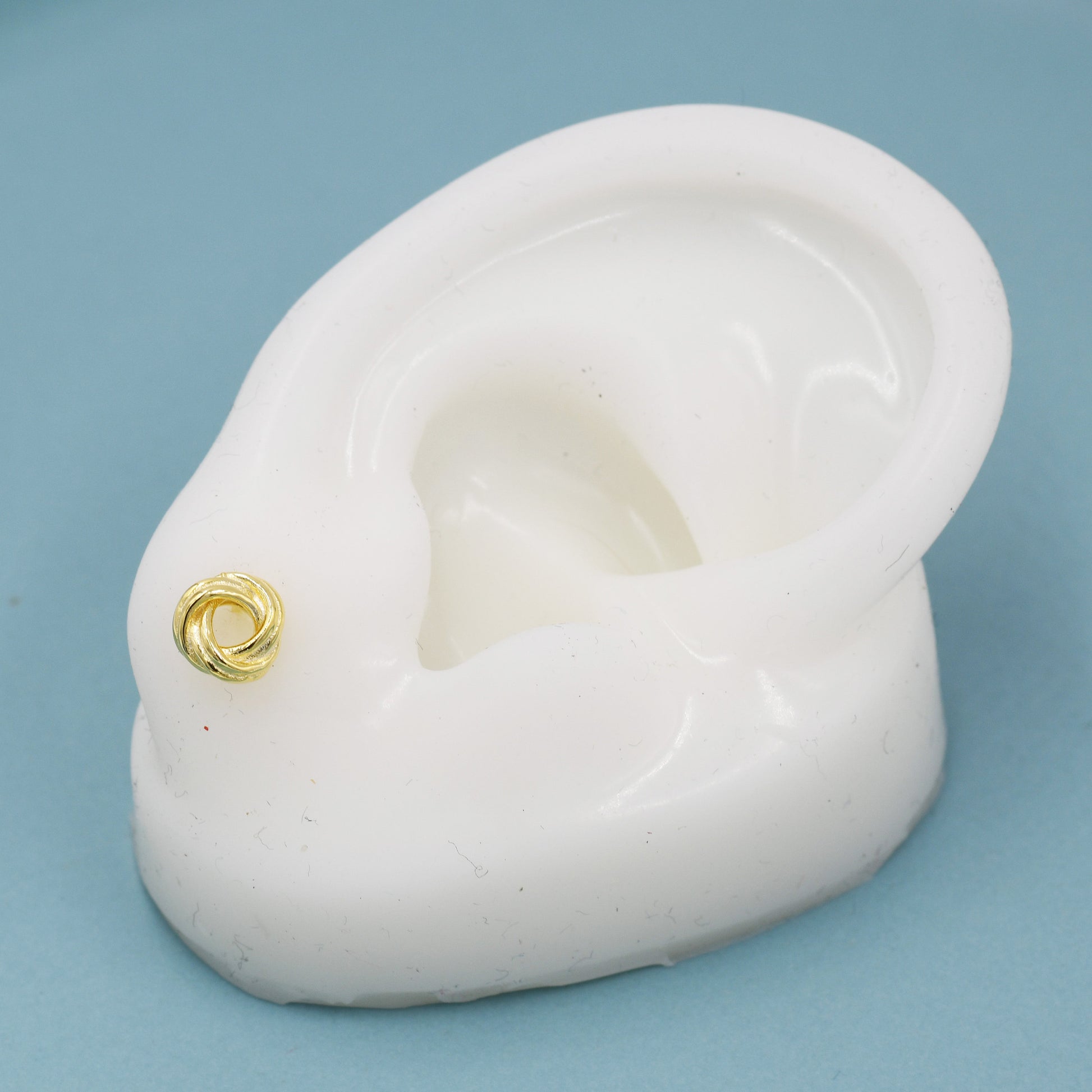 Sterling Silver Love Knot Stud Earrings, Also in Gold Finish or Rose Gold Finish, Dainty Knot Earrings, Bridesmaid's Jewellery