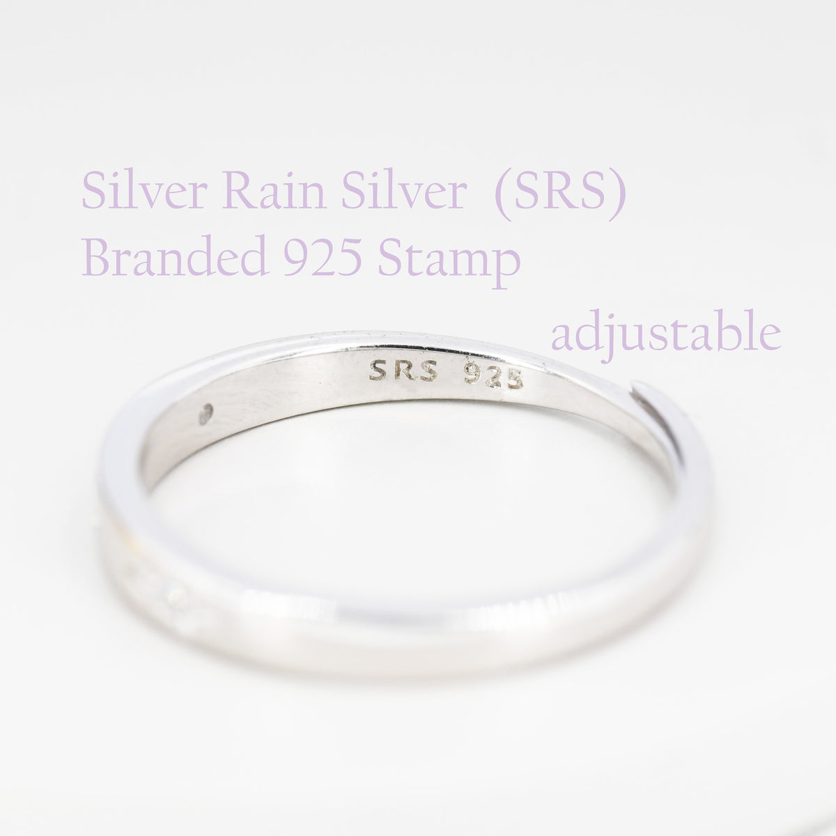 CZ Starburst Adjustable Ring
