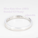 CZ Starburst Adjustable Ring
