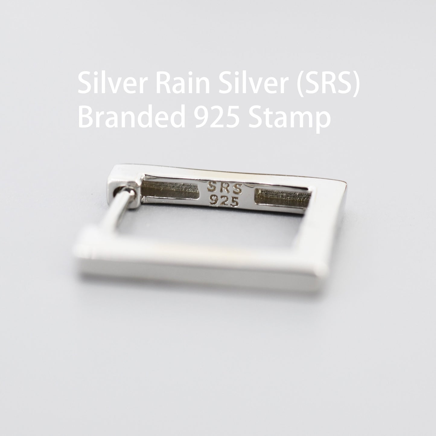 Square Hoop Earrings in Sterling Silver, Silver or Gold, Skinny Geometric Hoop Earrings, 12mm Minimalist Hoops