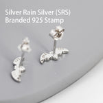 Tiny Bat Stud Earrings in Sterling Silver, Silver or Gold or Black, Simple Bat Earrings, Stacking Earrings, Animal Earrings