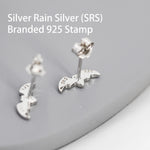 Tiny Bat Stud Earrings in Sterling Silver, Silver or Gold, Simple Bat Earrings, Stacking Earrings, Animal Earrings