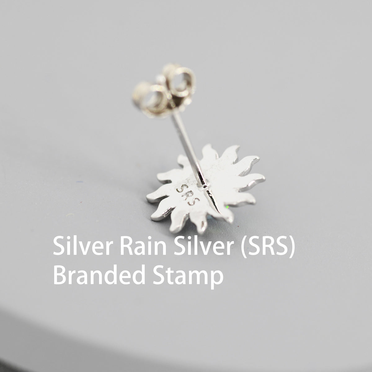 Sun Opal Stud Earrings in Sterling Silver, Silver, Gold or Rose Gold, Sun Earrings