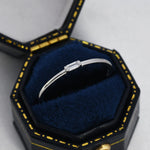 Single Baguette CZ Ring in Sterling Silver, Silver or Gold, Minimalist CZ Ring US 5 - 8