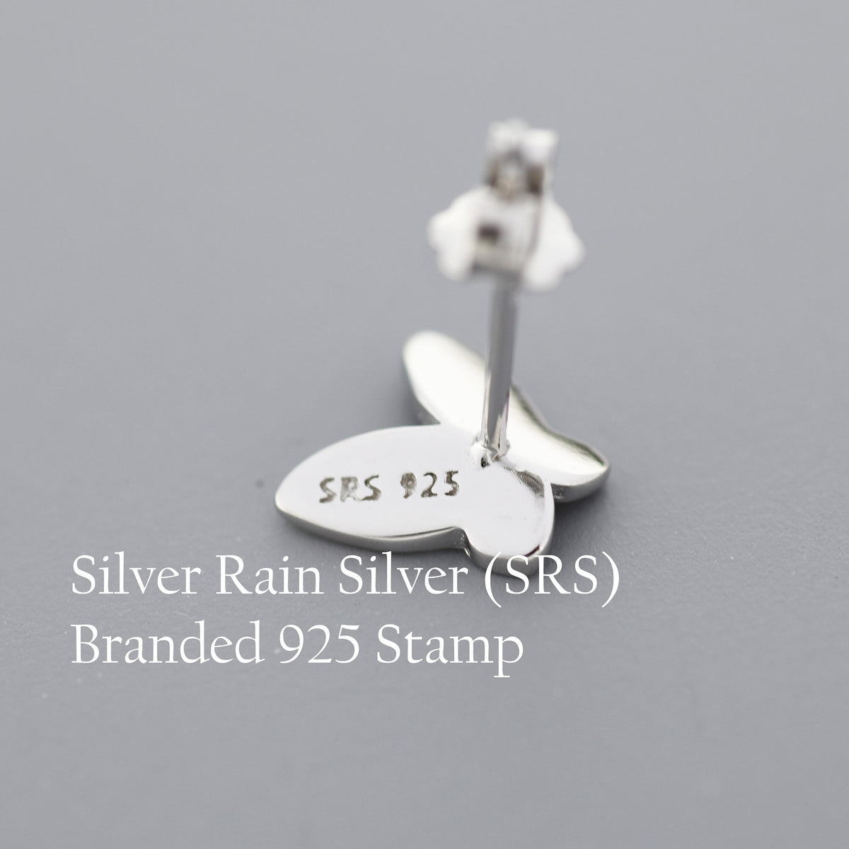 Sterling Silver Butterfly Stud Earrings, Silver, Gold or Rose Gold, Dainty Butterfly Earrings, Bridesmaid's Jewellery